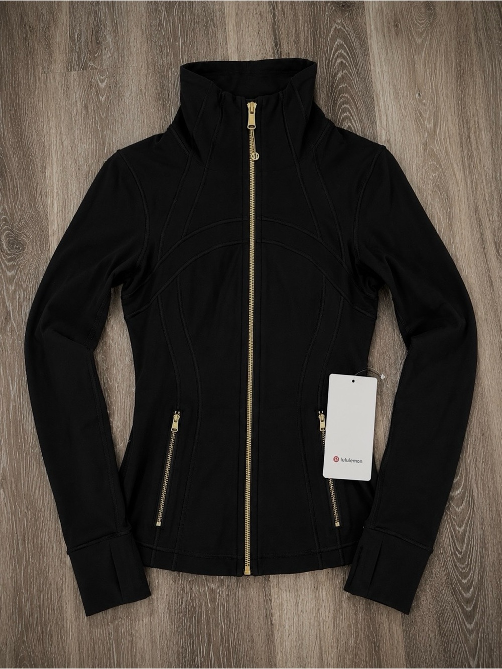 lululemon Define Jacket Nulu Black Gold Full Zip size 2